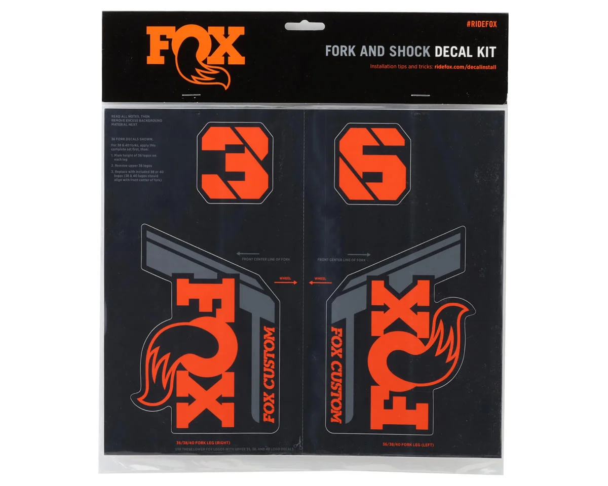 Fox Suspension Custom Decal Kit (Factory Orange) (All Models Except Step Casts) - view 2